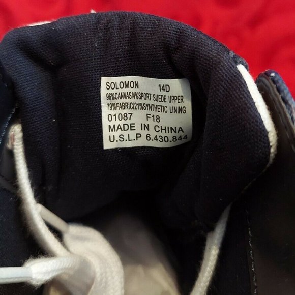 New Polo Ralph Lauren Solomon Canvas Shoes Suicide USA Flag Sui Ski Men's 14D - Picture 7 of 10